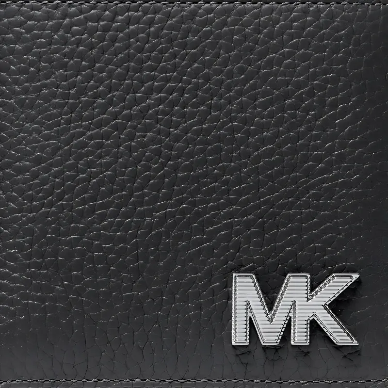 MICHAEL KORS Bryant Cow Leather Wallet Trumpets Men's Black-4