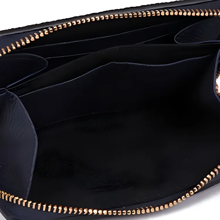 LONGCHAMP Grained Leather Coin Purses Wallets Men's Dark Blue-2