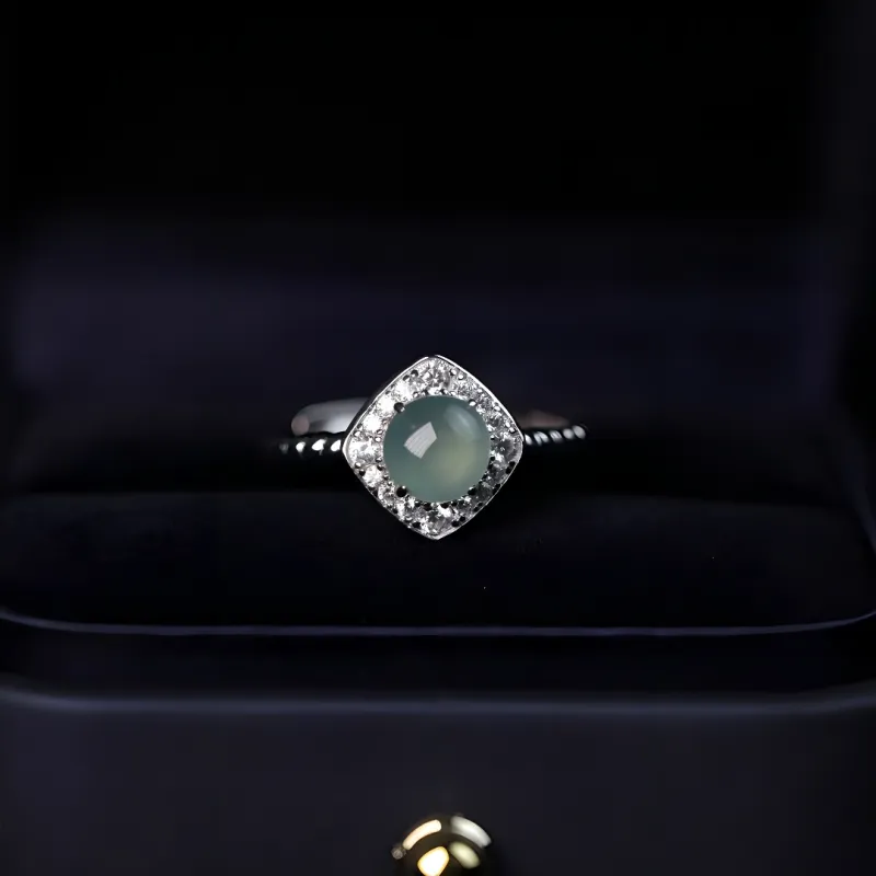 GUANFEI Ice Glutinous Jadeite Rings Women's-2