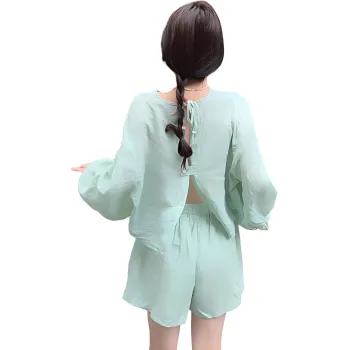 Garbege Casual Suit Women's Green Set