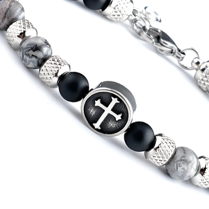 MUXIANG Map Stone Bracelets Unisex-4
