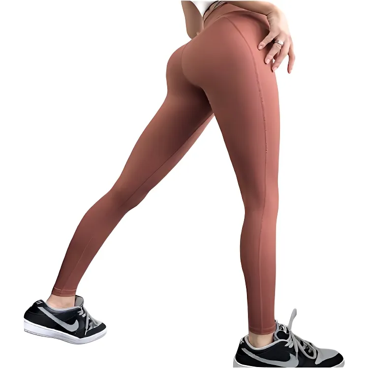 GUAILILUOLI Yoga Pants Women's Caramel-1
