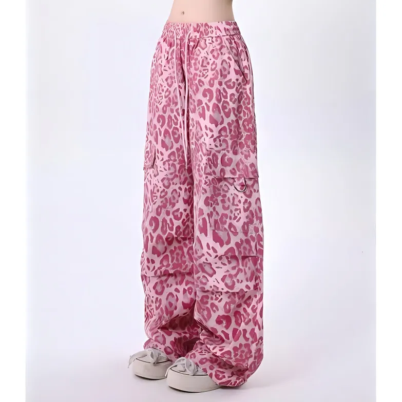 XIANSINIAO Cargo Pants Women's Pink-1