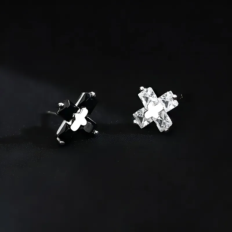 ETAHLOVE S925 Silver Stud Earrings Unisex-5