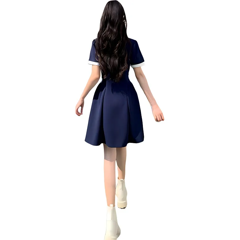 Mu Xiao Xin Short Sleeved Dress Women's-1
