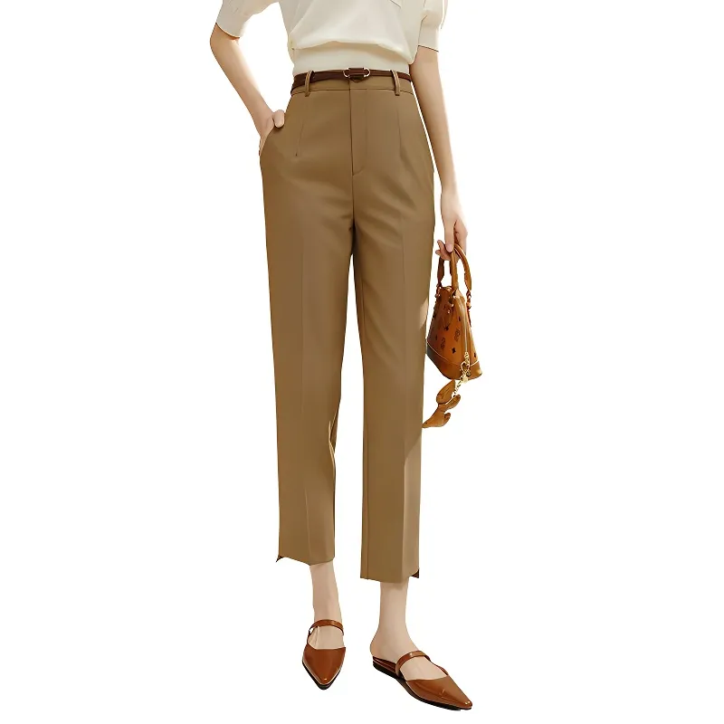 Late White Casual Pants Women's-6