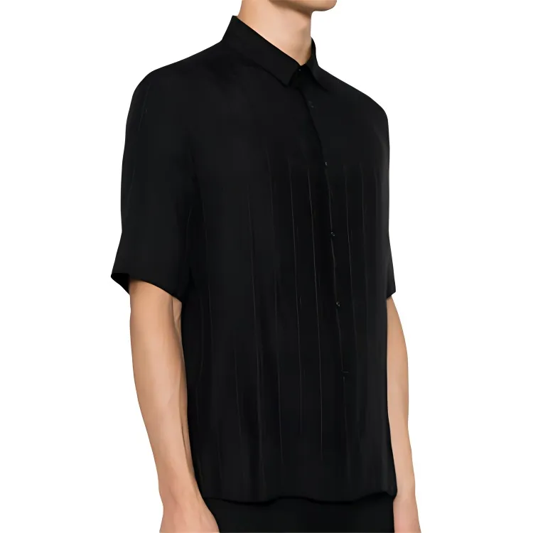 SAINT LAURENT Buttoned Short Sleeved Shirt-3