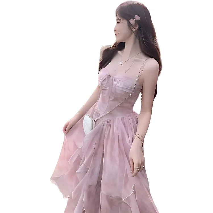 Dior Beauty Slip Dresses Women's Pink-4
