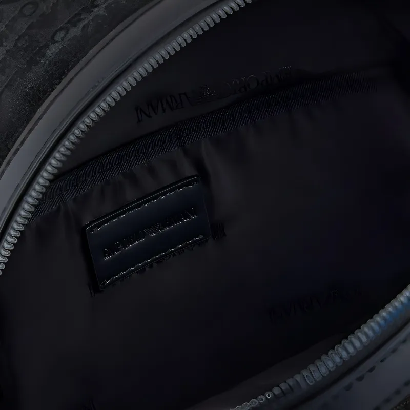 EMPORIO ARMANI Cotton Backpack Regular Men's Black-4