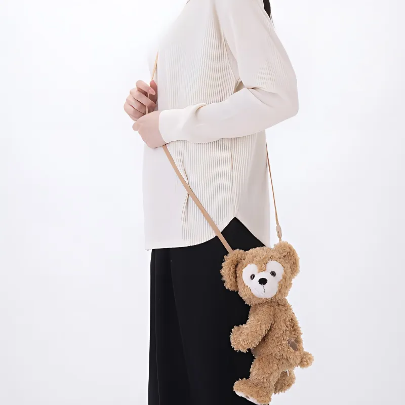 Disney Faux Fur Shoulder Bag Women's Brown-4