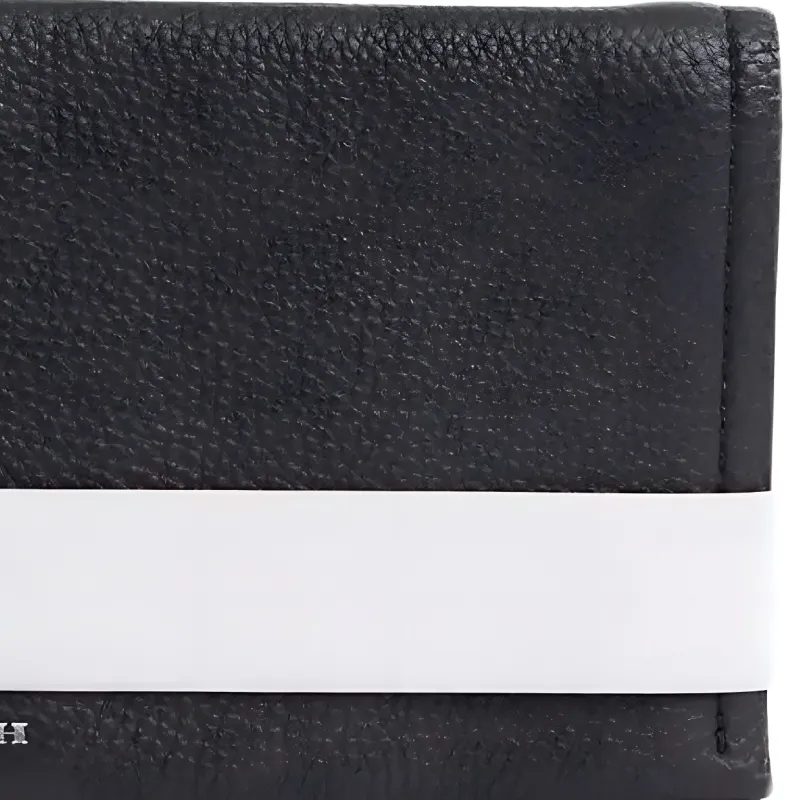 COACH Bleecker Leather Clutch Large Size Unisex Black & White-1