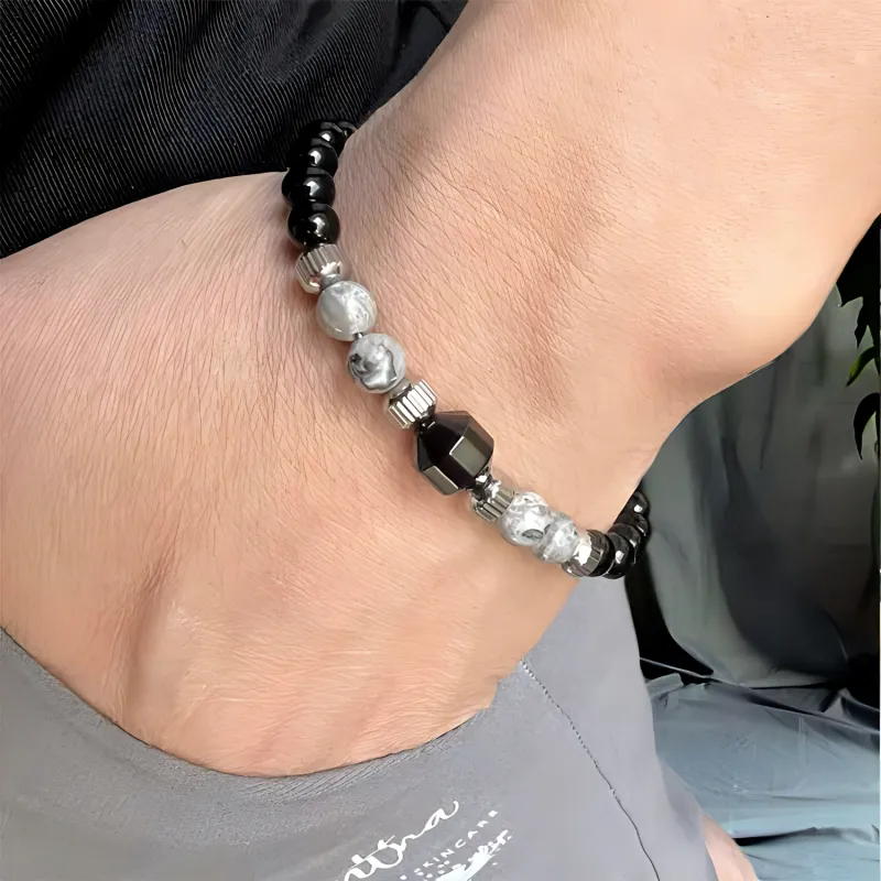 MUXIANG Map Stone Bracelets Unisex-1