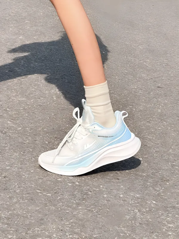 Warrior Cushioning Rebound Abrasion Resistant Low Top Casual Training Running Shoes Unisex White Moon-6