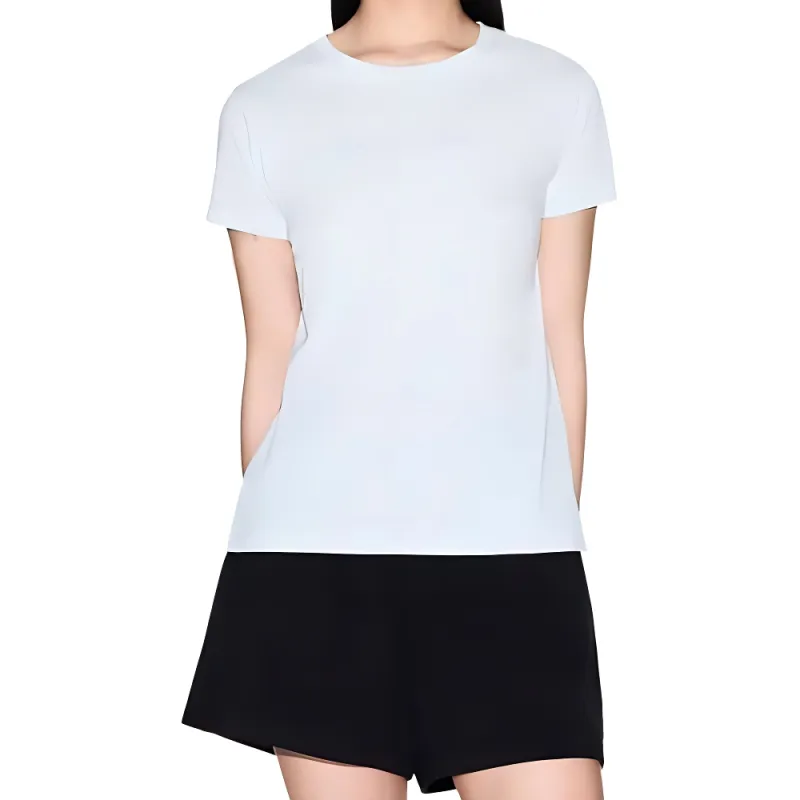 ARMANI EXCHANGEAE Regular T Shirt Women's Light Blue-1