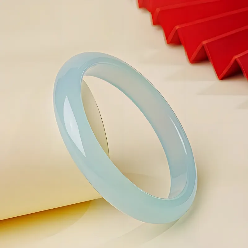 Moon Jewelry Natural Chalcedony Bangles Unisex-2