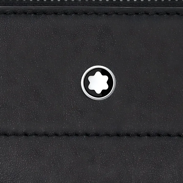 MONTBLANC Meisterstuck Leather Wrist Bag Clutch Men's Black-2