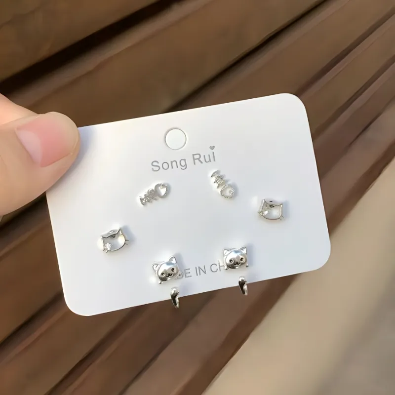 Universe Search Alloy Stud Earrings Women's-2