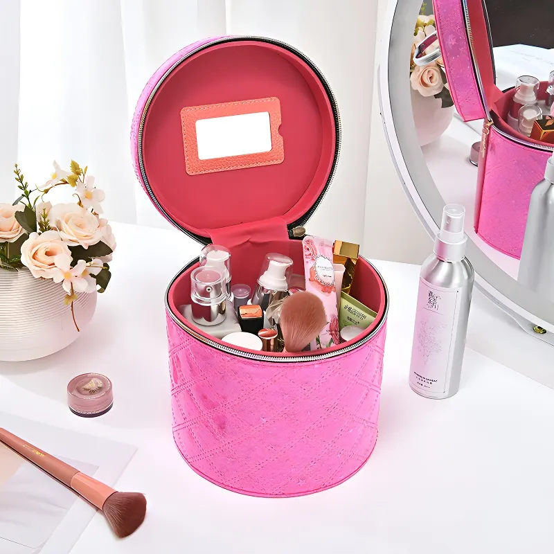 Future Maple Convenient To Carry, Large Capacity With Mirror Portable Makeup Bags-1