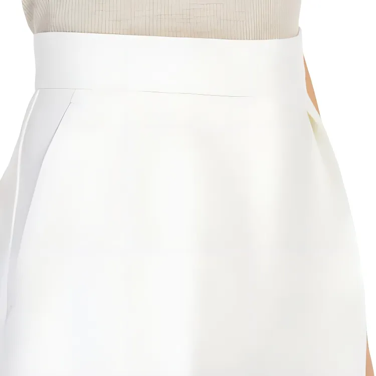 MaxMara Ivory Stretch Wool Shorts-4