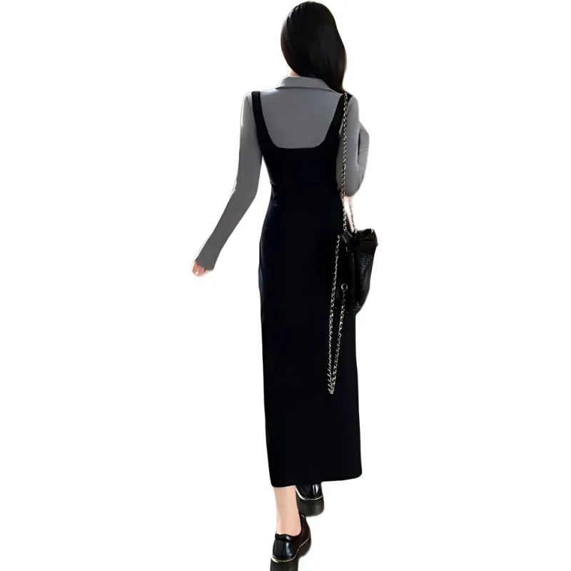 ZCDECO Long Sleeved Dress Women's Black-0