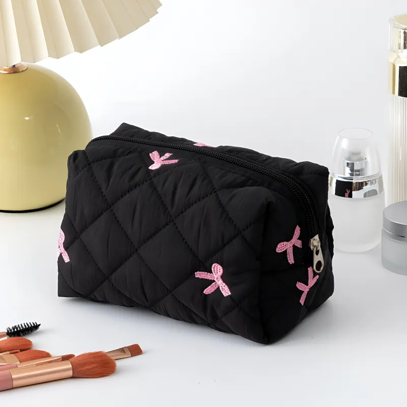Love Of Wormwood Bowknot Makeup Bags Portable Storage-4