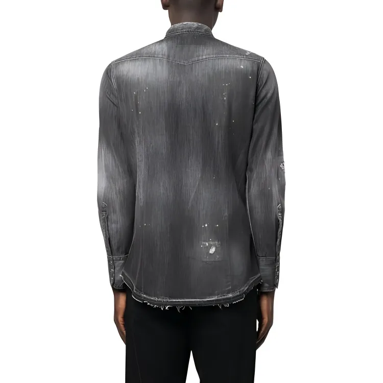 DSQUARED 2 Bleach wash Long sleeve Shirt-3