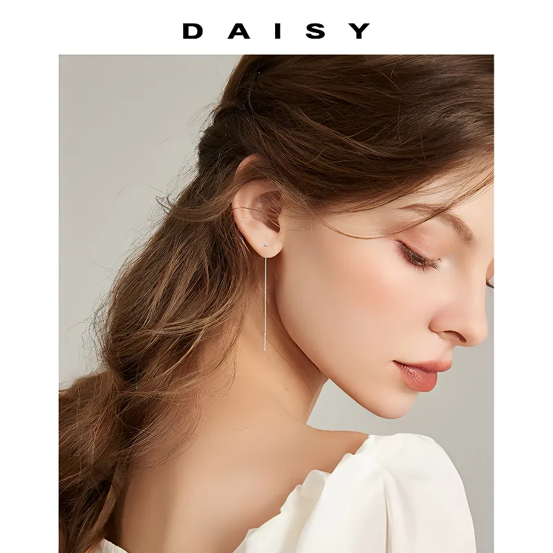 Daisy Dream Full Sterling Silver Drop Earrings Women's-1