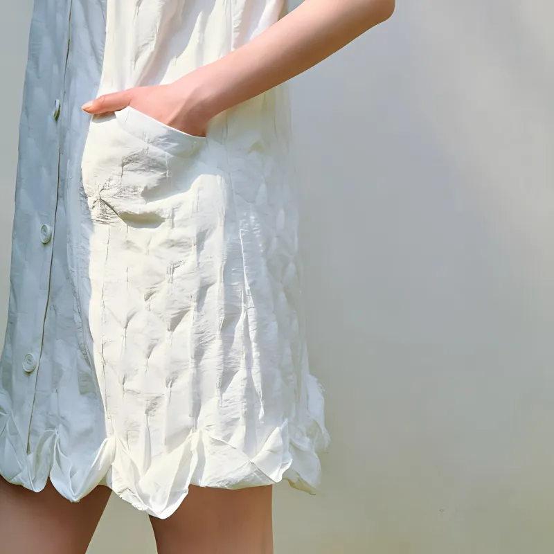 Inman Sleeveless Dresses Women's Cloud White-4