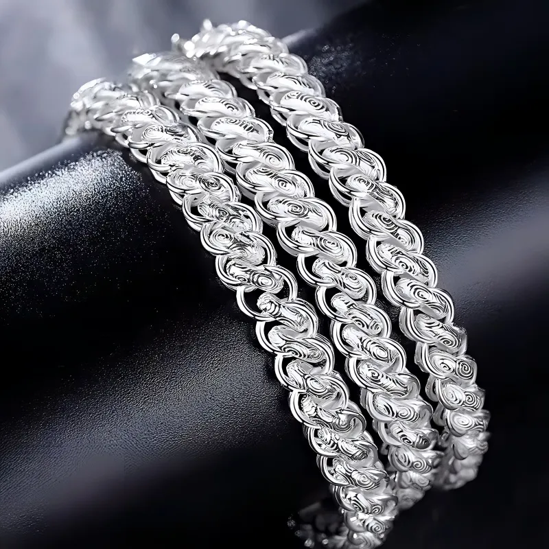 RURA Sterling Silver Necklaces Men's Silver-2