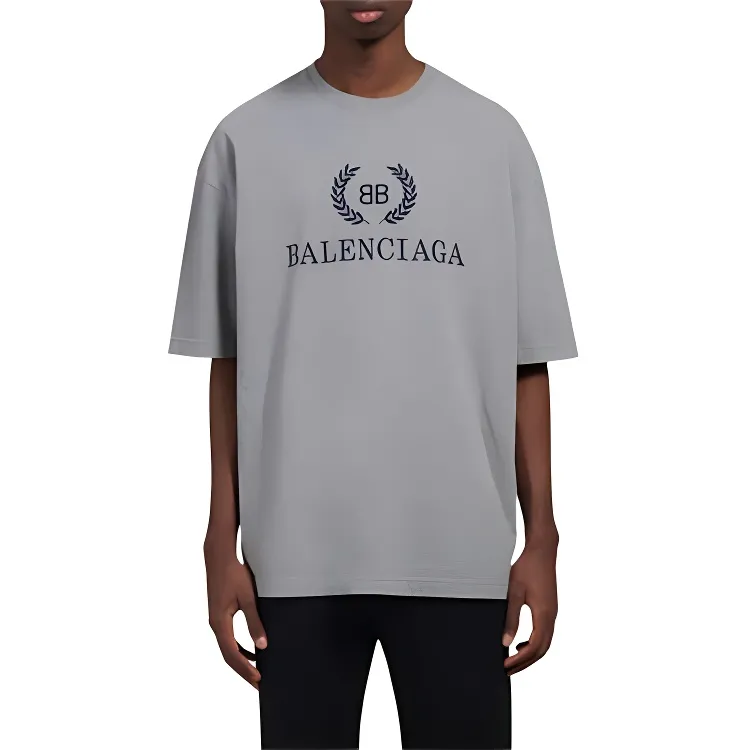 Balenciaga T Shirt Regular Fit Men's Gray-2