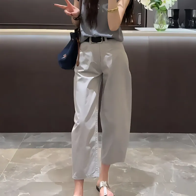 GULIANFEI Casual Pants Women's Moonlight Gray-2