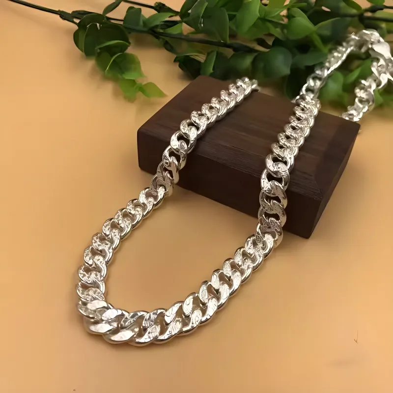 CUTE DAME Sterling Silver Necklaces Men's-3