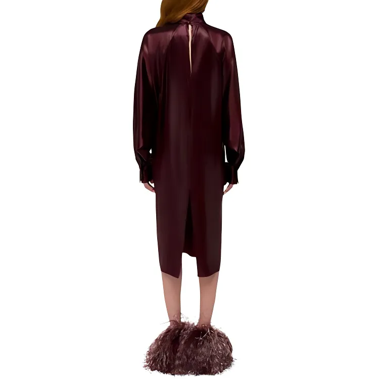 Ferragamo Satin High neck Dress-2