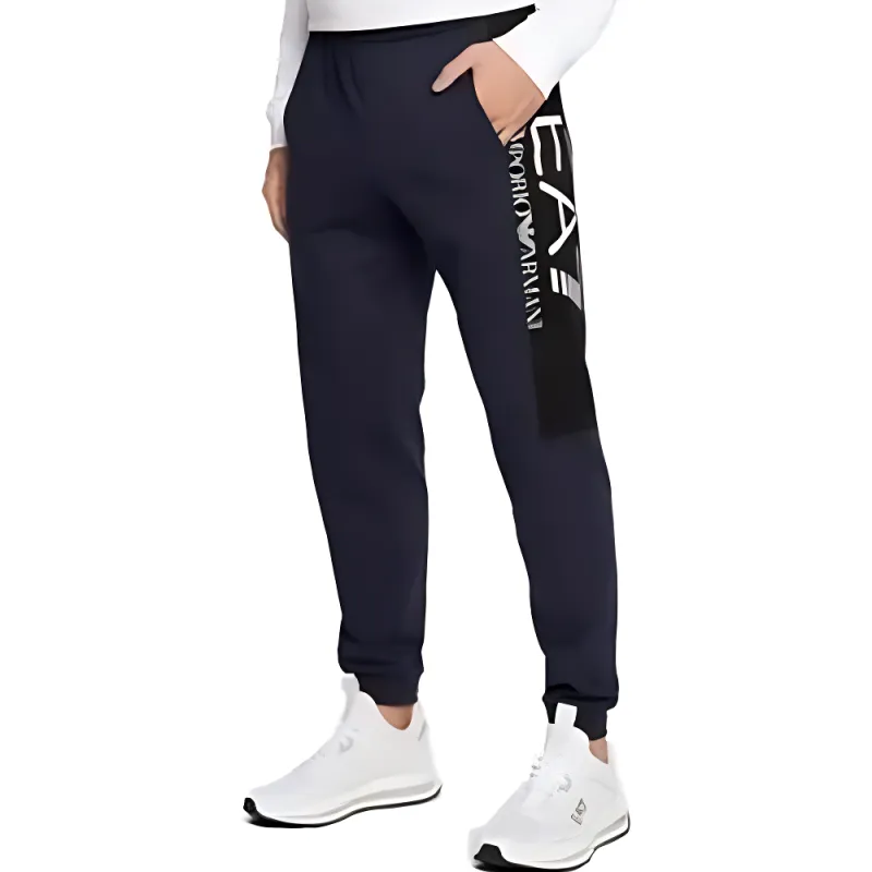 EMPORIO ARMANI EA7 SS23 Knitted Sweatpants Men's Dark Blue-4