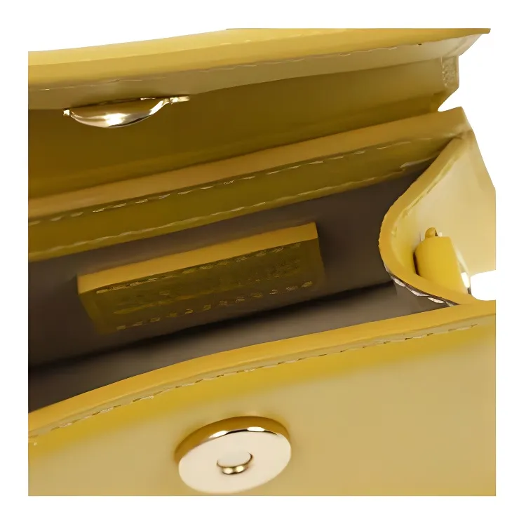 Jacquemus Leather Shoulder Bag, Crossbody Bag, Handbag Mini Women's Yellow-3