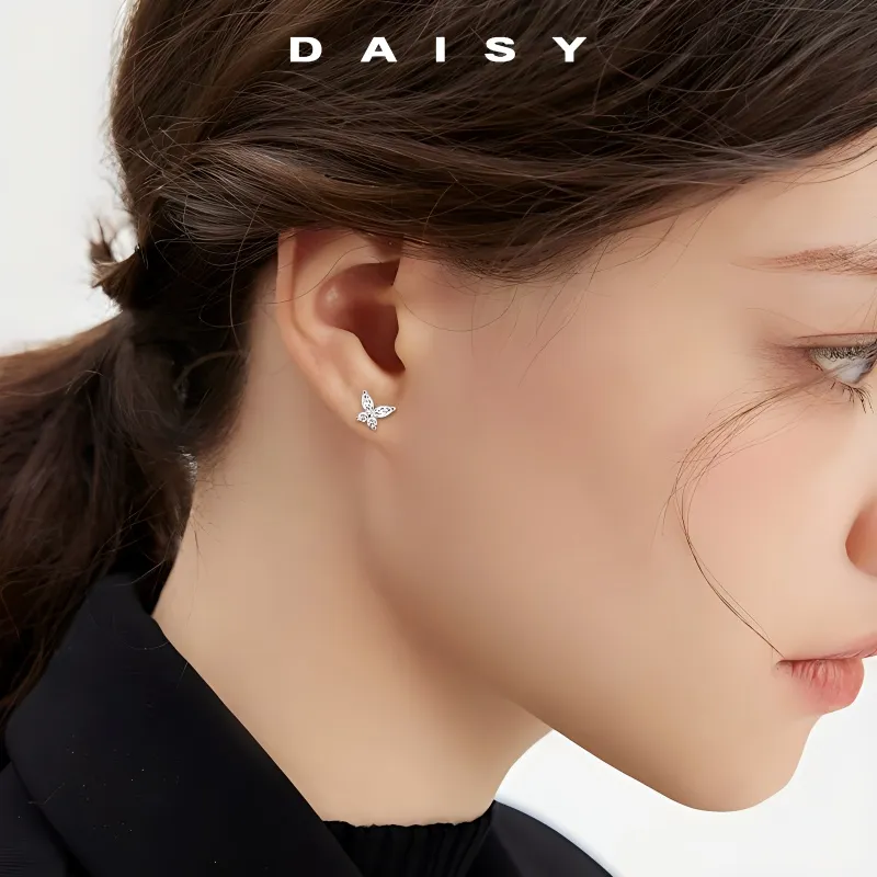 Daisy Dream 999 Fine Silver Stud Earrings Women's-3