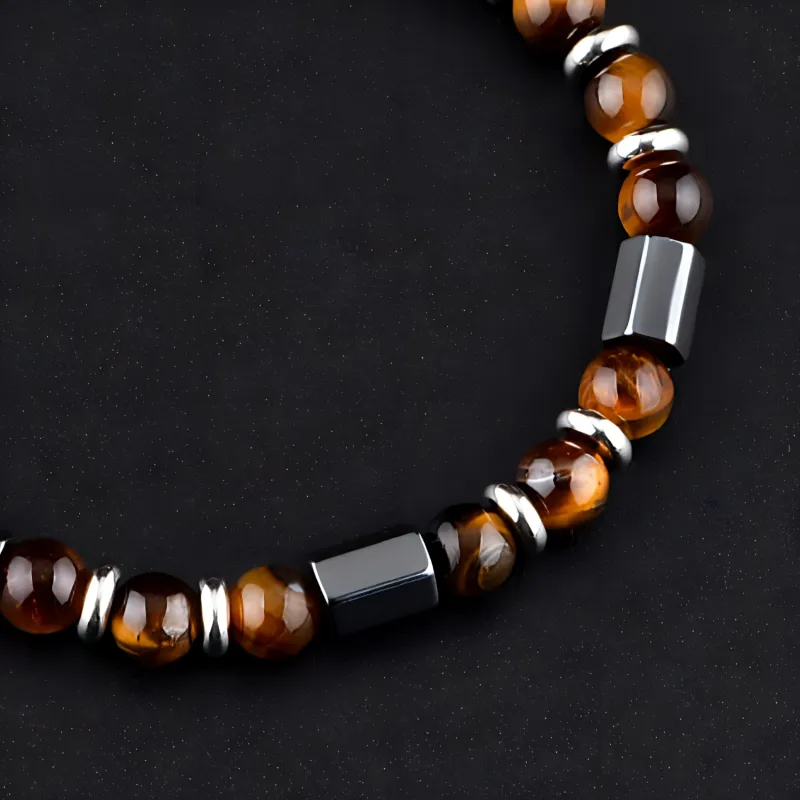 MUXIANG Tiger's Eye Stone Bracelets Unisex-4