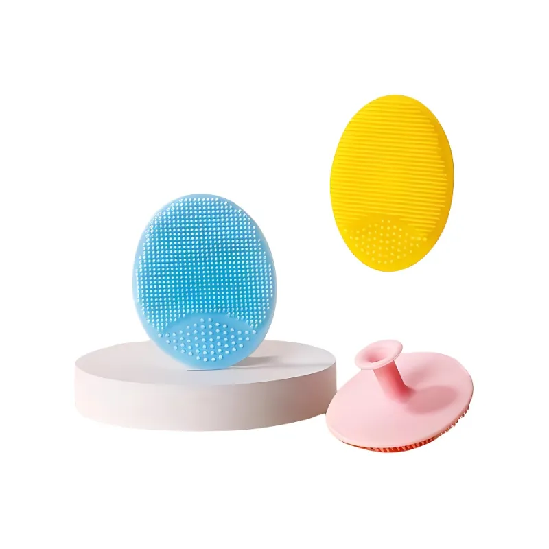 ZHENZI Silicone Hairbrush Comb Dandruff Removal Massage Brush For Bathing And Cleansing Sponges-11