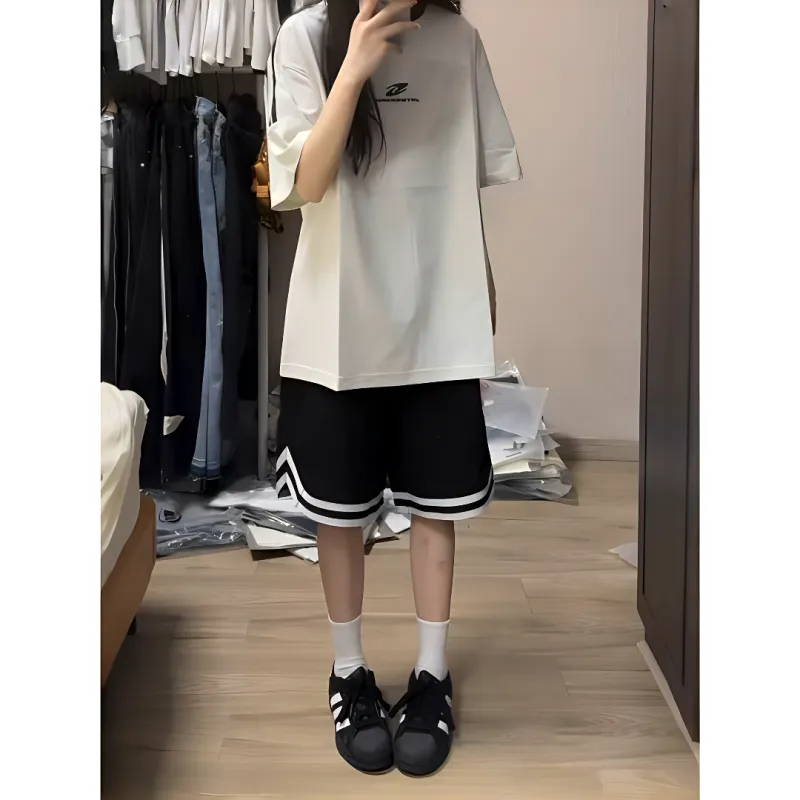 CORNILOT Casual Shorts Unisex Black-5