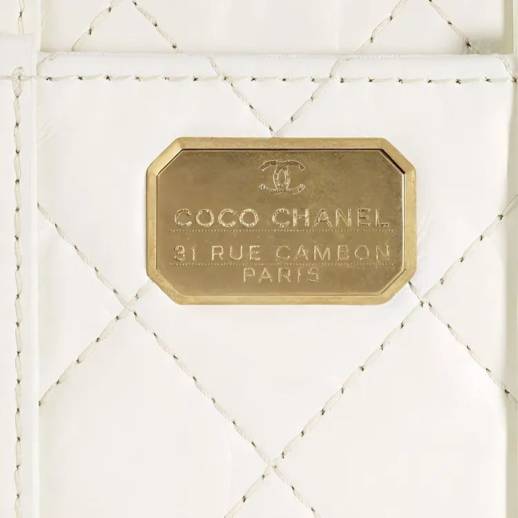 CHANEL Calfskin Messenger Bag, Handbag, Crossbody Bag, Shoulder Bag Mini Women's White-2