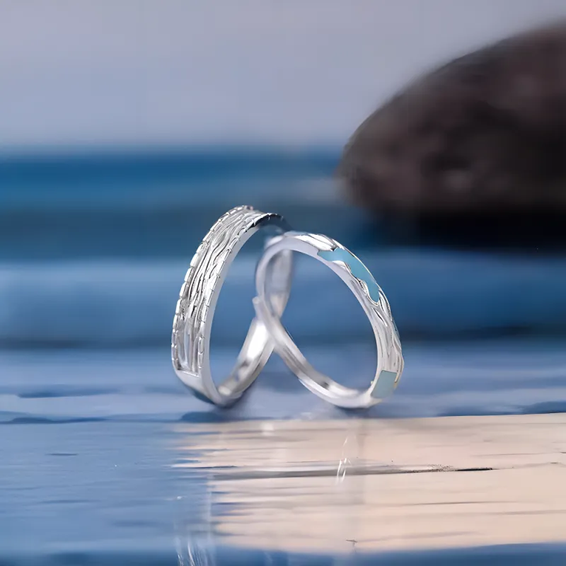 7℃ 999 Fine Silver Rings Unisex-3