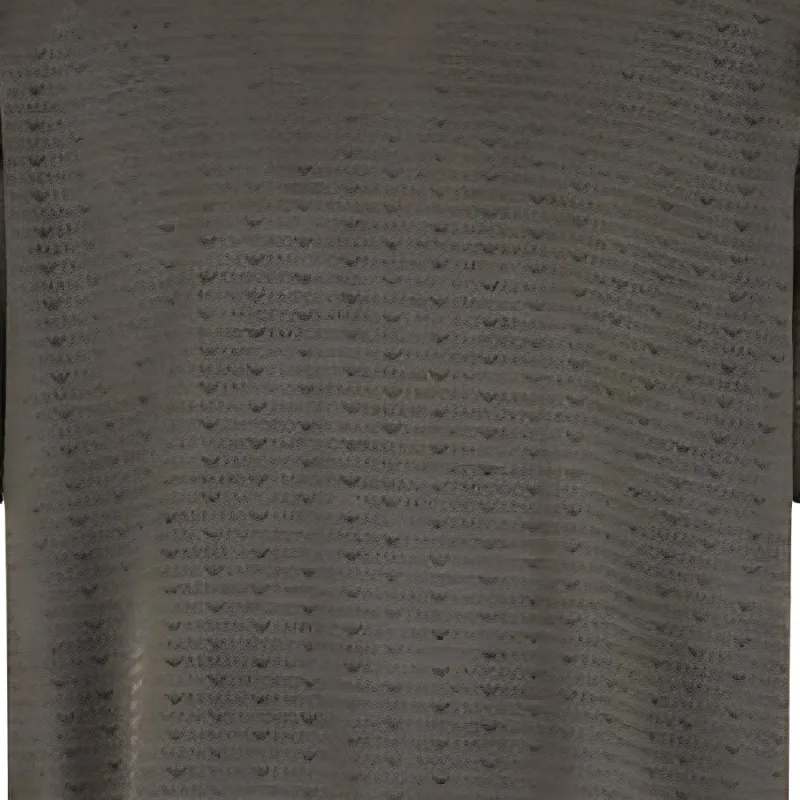 EMPORIO ARMANI Lyocell blend Jersey T shirt With All over Flocked Logo Lettering-1