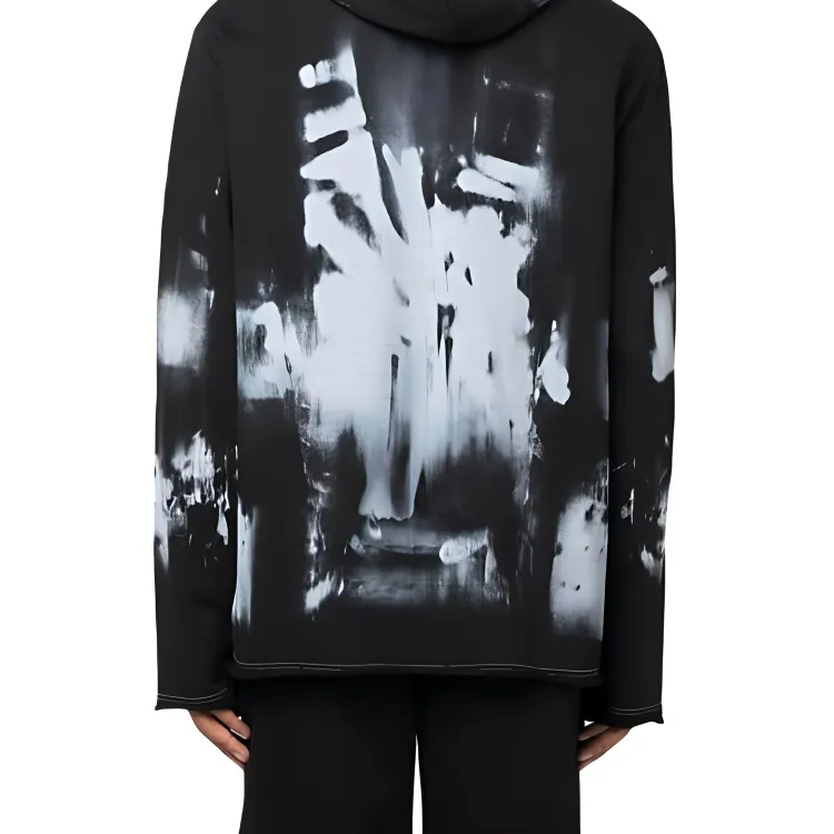 BALMAIN Graphic X ray Print Hoodie-4