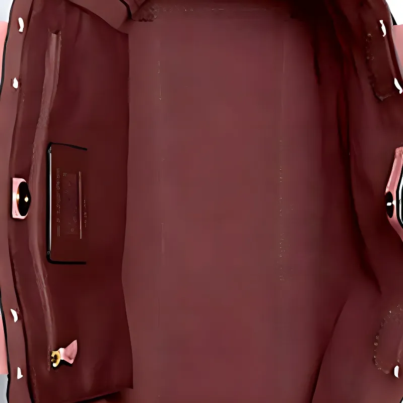 COACH Derby Leather Handbag Crossbody Bag One Shoulder Square Bag Medium Size Women's Cherry Blossom Pink-3