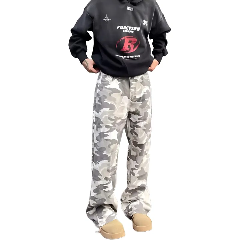 IJRJ Jeans Unisex Gray White-1