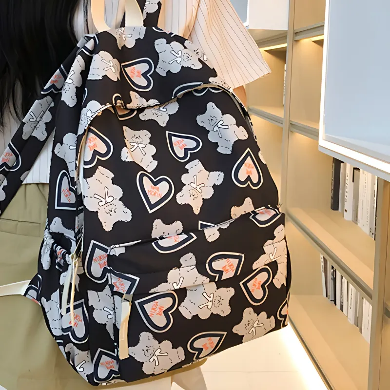 G FAVOR Nylon Backpack Unisex Multicolor-2