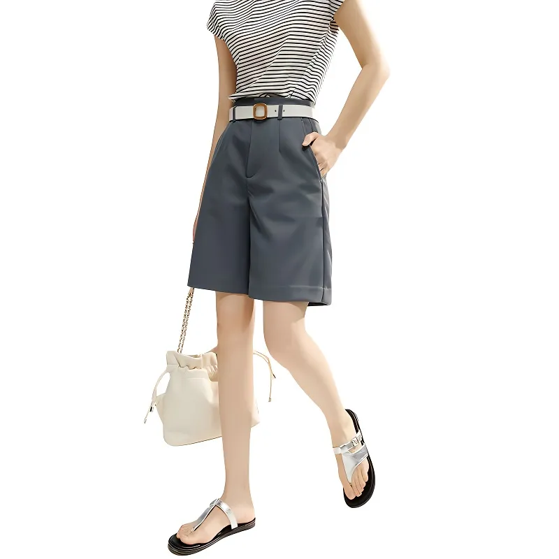 Late White Casual Shorts Women's-6