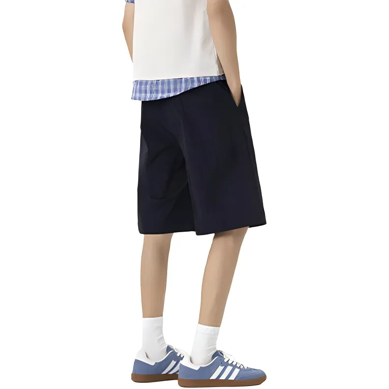 DARK HORSE Casual Shorts Unisex Navy Blue-1
