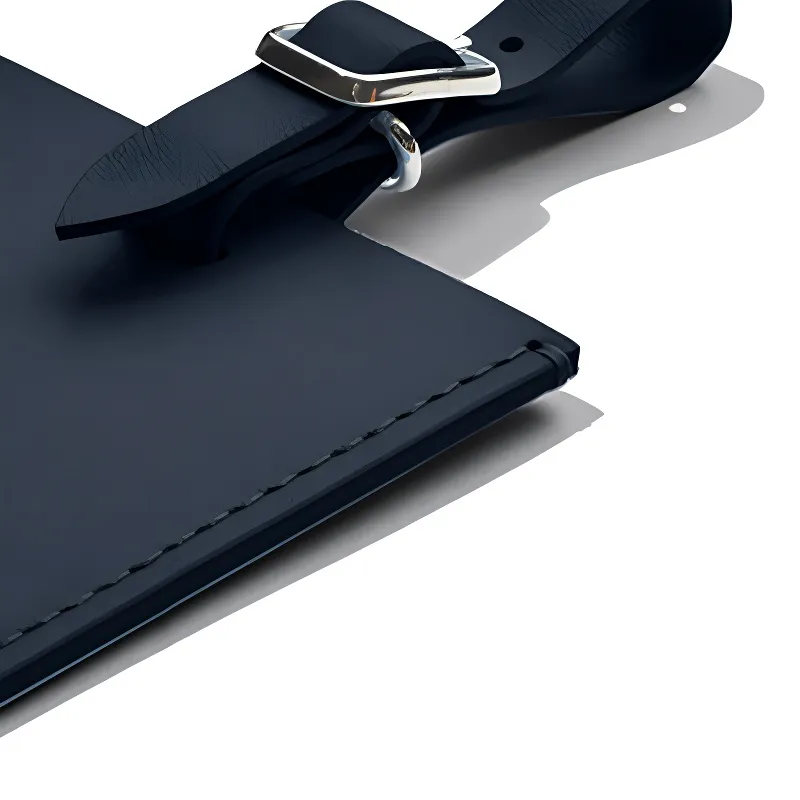 RIMOWA Leather Luggage Tag Unisex Denim Blue-4