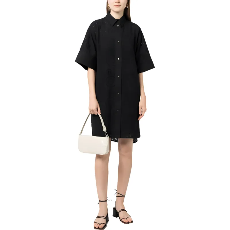 KARL LAGERFELD Short Sleeved Dress Women's Black-1